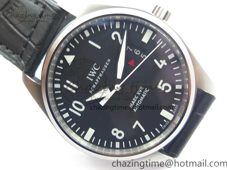 MIROTIME 0723 Affordable Mark XVII IW326501 FKF 1:1 Best Edition Black Dial on Black Leather Strap 7131